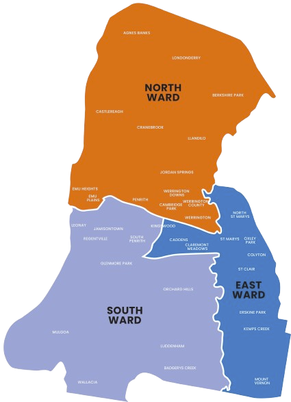 Penrith Map surround suburbs