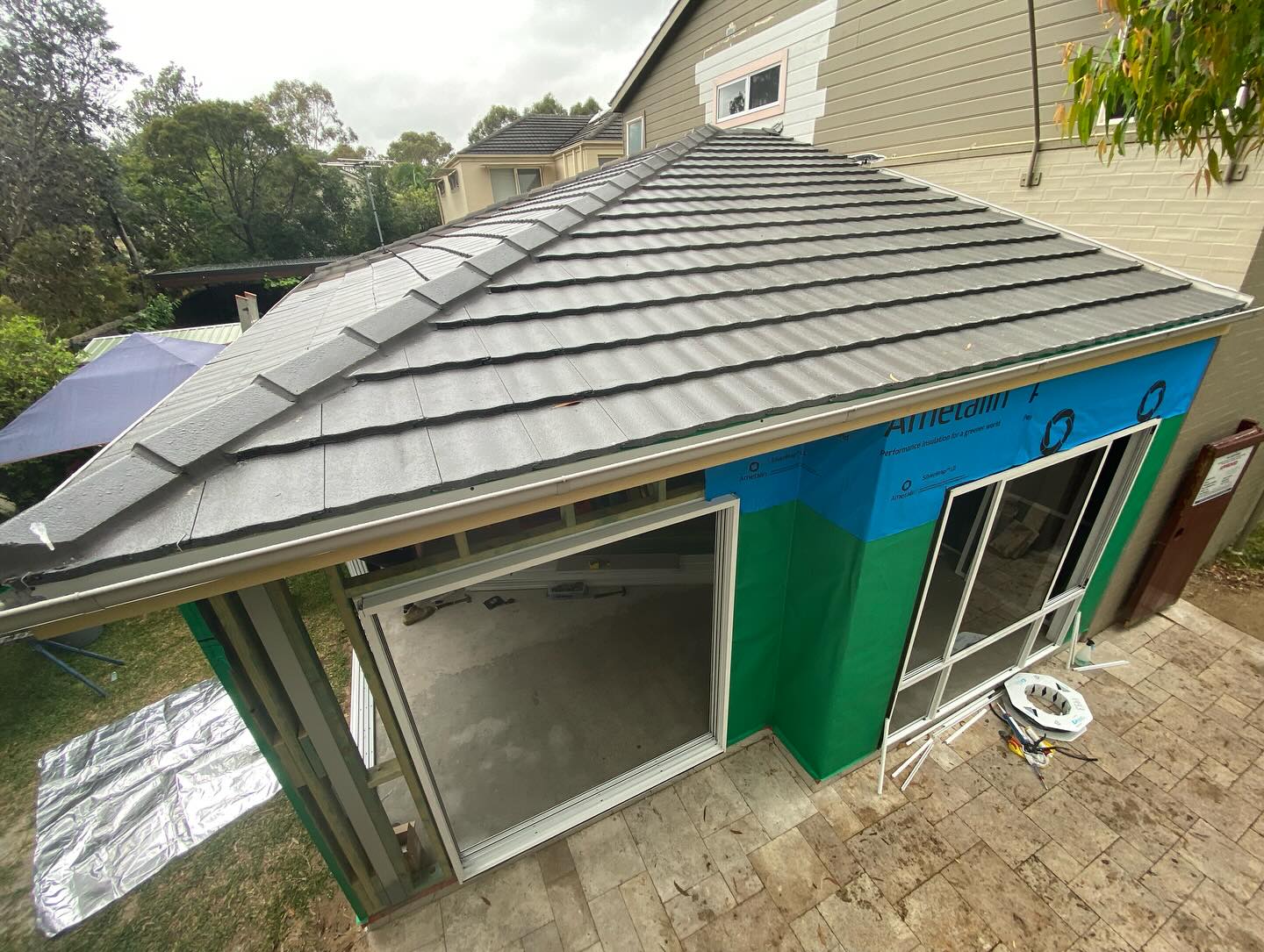 External framing and windows for home extension